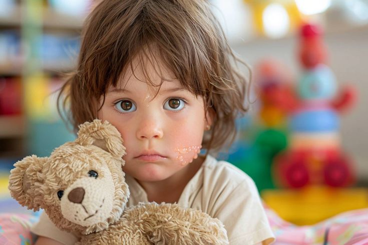 Herpès circiné chez l'enfant : symptômes visibles sur le visage