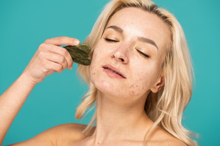 Concept d'imperfections au visage