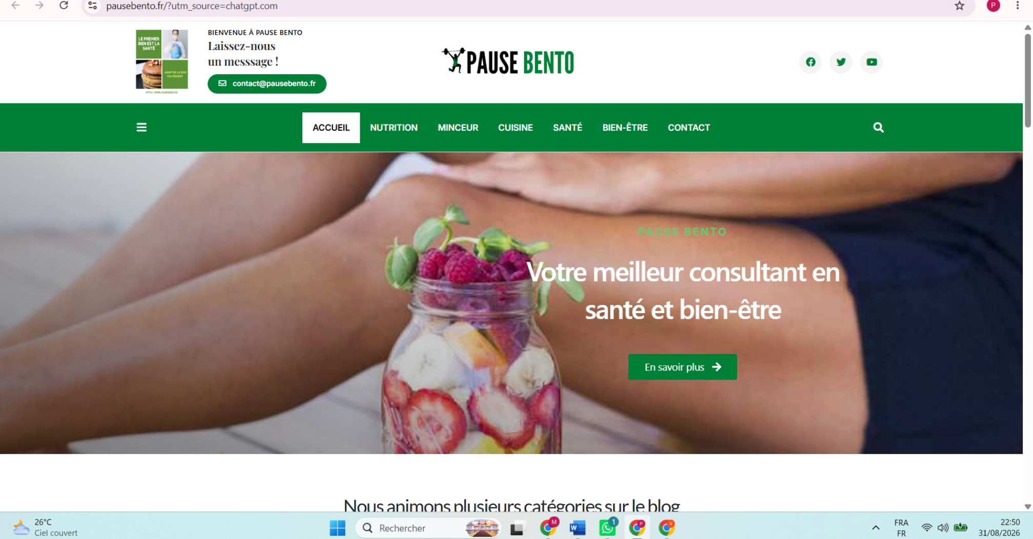Pause Bento Blog Santé