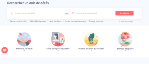 Comment rechercher un avis de décès sur Dans Nos Cœurs